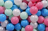 Ronde Ballenbak set incl 200 ballen 90x30cm - Licht Grijs: Blauw, Parel Wit, Licht Roze, Mint