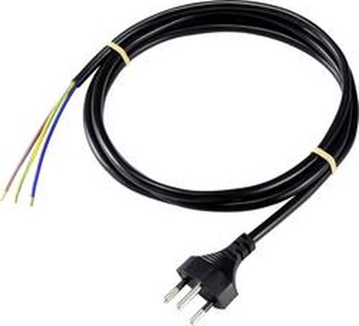 Basetech XR-1638089 Stroom Aansluitkabel Zwart 2.00 m