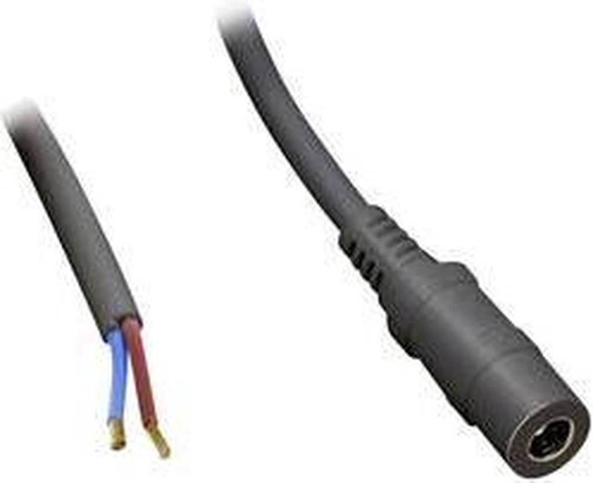 TRU COMPONENTS Laagspannings-aansluitkabel Laagspanningsbus - Open kabeleinde 5.50 mm 2.10 mm 0.50 m 1 stuk(s)