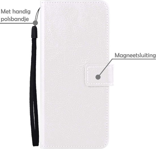 Etui Samsung A72 Book Case - Etui Samsung Galaxy A72 Etui Portefeuille - Etui Samsung Galaxy A72 - Wit