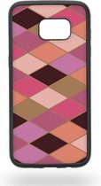 Pink rombs Telefoonhoesje - Samsung Galaxy S7 Edge