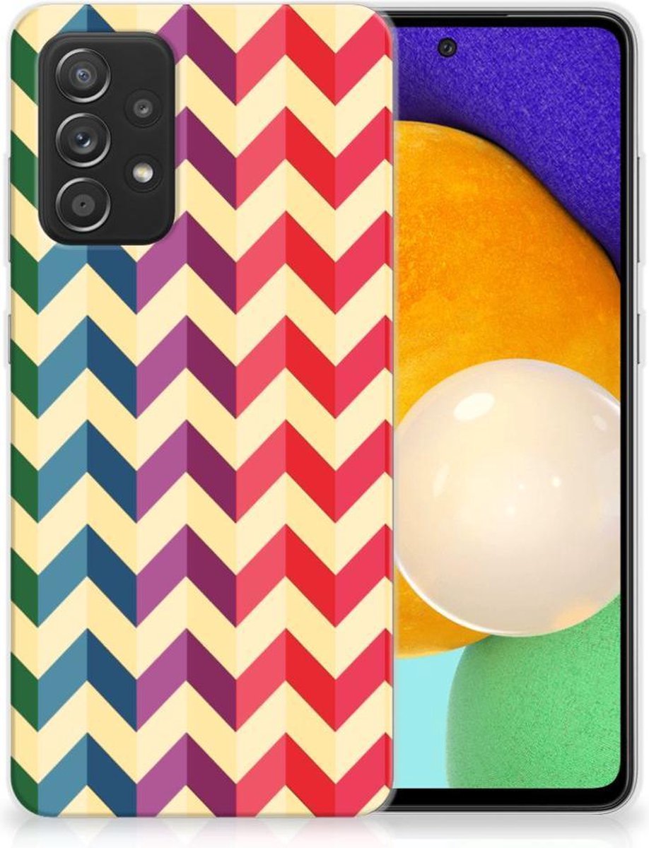 Samsung Galaxy A52 (5G/4G) TPU bumper Zigzag Multi Color