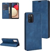 Premium Book Case - Samsung Galaxy A02s Hoesje - Blauw