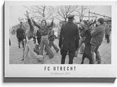 Walljar - FC Utrecht supporters '77 - Zwart wit poster