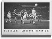 Walljar - FC Utrecht - Eintracht Frankfurt '80 - Zwart wit poster met lijst
