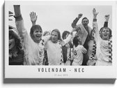 Walljar - Volendam - NEC '75 - Zwart wit poster met lijst