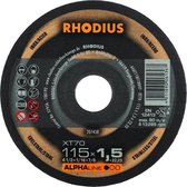 Rhodius 207436 Alphaline I XT70 Doorslijpschijf - Extra dun - 115 x 22,23 x 1mm - RVS/Staal