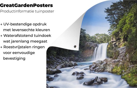 River in Tongariro National Park in Océanie Garden poster 40x60 cm - small - Toile de jardin / Toile d'extérieur / Peintures pour l'extérieur (décoration de jardin)