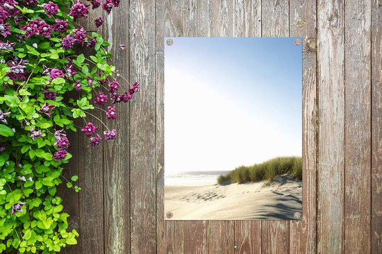 Affiche de jardin Un ciel bleu clair au dessus des dunes 60x80 cm - Toile de jardin / Toile d'extérieur / Peintures d'extérieur (décoration de jardin)
