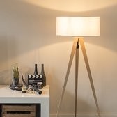 QAZQA tripe - Moderne Tripod | driepoot vloerlamp | Staande Lamp - 1 lichts - H 1440 mm - Wit -  Woonkamer | Slaapkamer | Keuken