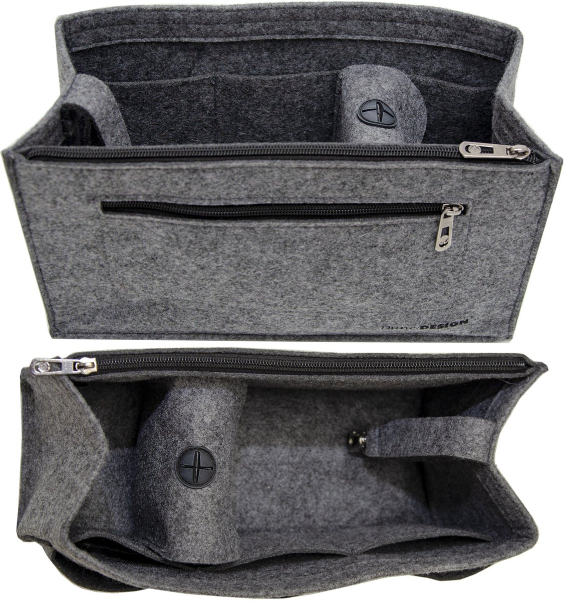Handtas Organizer Vilt - 36x12x22cm Tas Inzet met Meerdere Vakken - Vilten Tasinzet XL Binnenzak