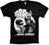 DC Comics Batman Heren Tshirt -S- Arrrgh - Wrong Number Zwart
