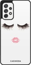 Samsung A72 hoesje - Kiss wink | Samsung Galaxy A72 case | Hardcase backcover zwart