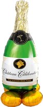 Amscan Folieballon Champagnefles 127 Cm Groen/goud