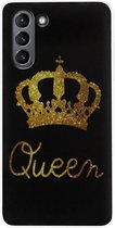 ADEL Siliconen Back Cover Softcase Hoesje Geschikt voor Samsung Galaxy S21 - Queen Koningin