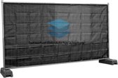 Filet de clôture de sécurité noir perméable au vent 180x345cm 150gr / m²