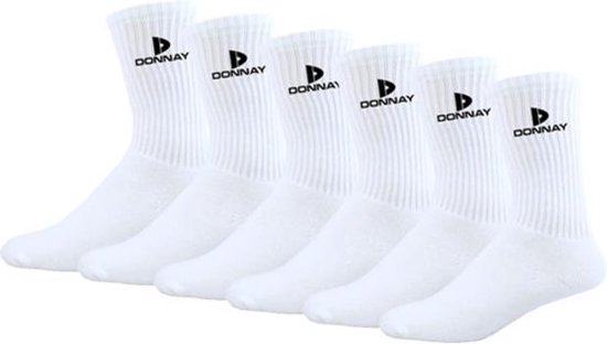 6-Pack Donnay Sportsokken - Heren - White (001) - maat 47-50