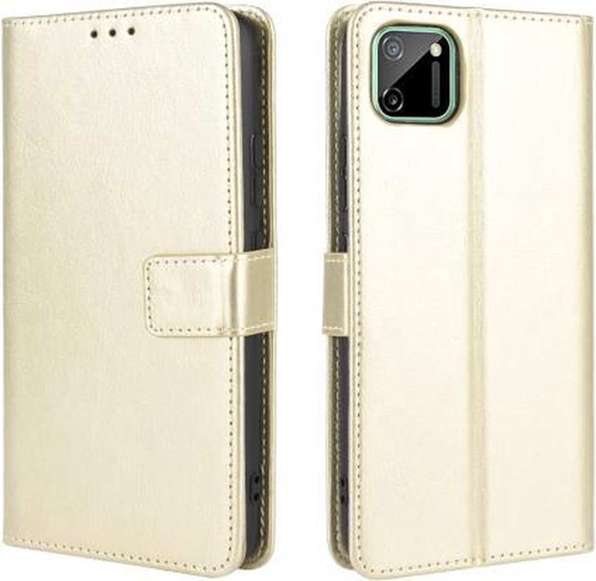 Portemonnee Book Case Hoesje Geschikt voor: Realme C11 - goud