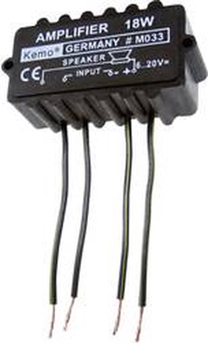 Kemo M033N Mono-versterker Module 9 V/DC, 12 V/DC, 18 V/DC, 20 V/DC 18 W 4 Ω