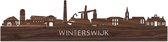 Skyline Winterswijk Notenhout - 100 cm - Woondecoratie design - Wanddecoratie - WoodWideCities