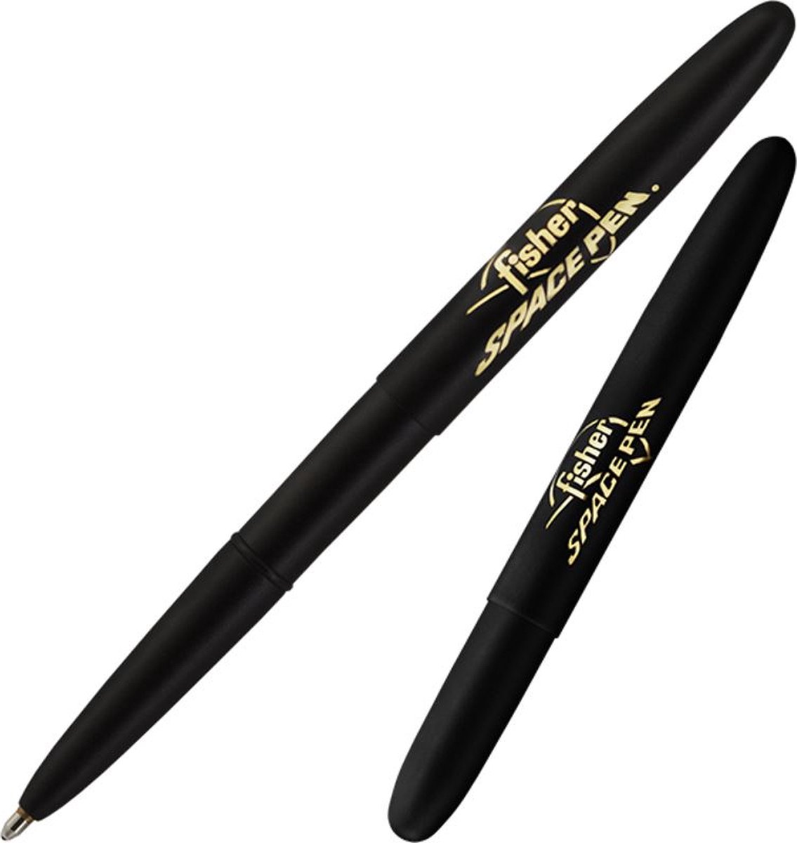 Originele Fisher Space Pen Bullet Space Pen, Mat Zwart, Fisher Logo (#400B)