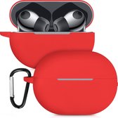 kwmobile Hoes voor Huawei FreeBuds Pro - Siliconen cover voor oordopjes in rood