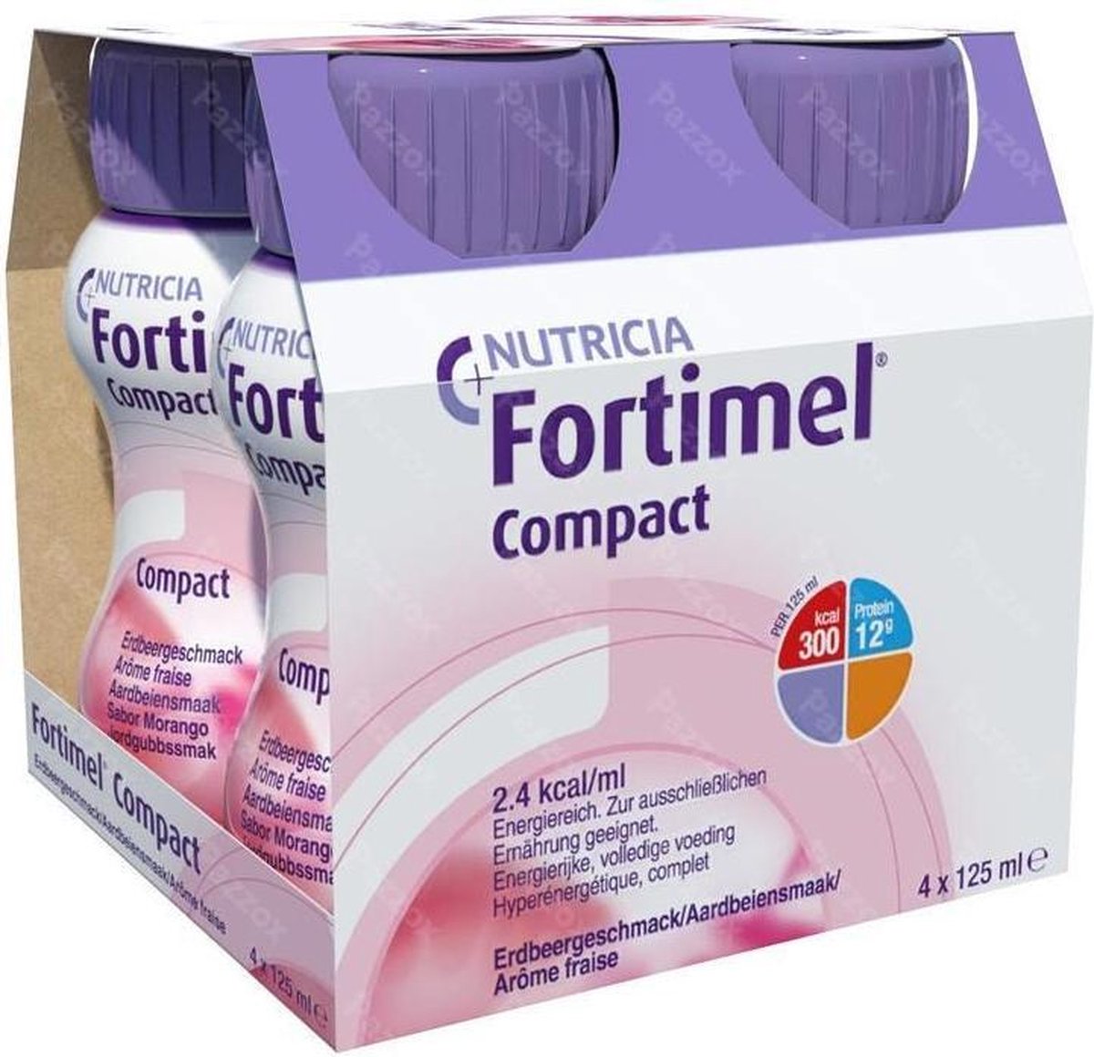 Nutridrink Compact aardbei - 4 x125 ml