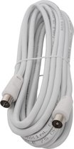 Coax Kabel - Aigi Crito - 5 Meter - Rechte Connectoren - Wit - BSE