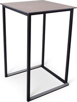 Statafel vierkant stapelbaar | 70x70cm | Times Square | Blad: Stone | M-lit Compact outdoor | Frame: Zwart | Blad: Stone | M-lit Compact outdoor | Frame: Zwart