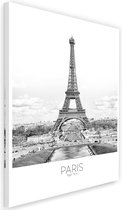 Schilderij Eiffel toren, Parijs, 2 maten, zwart-wit, Premium print
