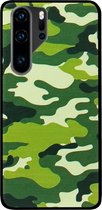 ADEL Siliconen Back Cover Softcase Hoesje Geschikt voor Huawei P30 Pro - Camouflage