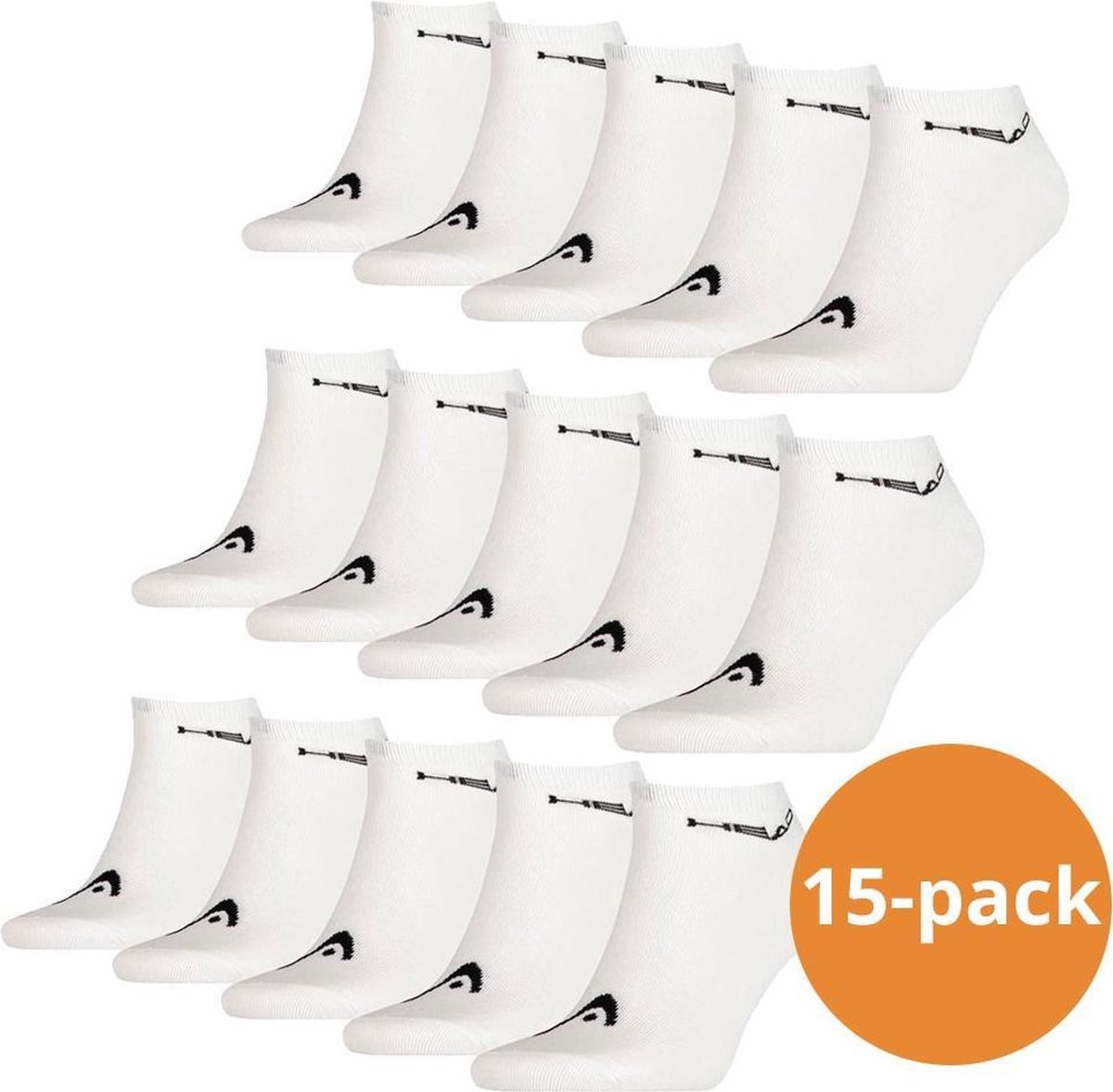 HEAD Sneaker Sokken 15 paar sneakersokken Unisex Wit