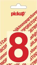 Pickup plakcijfer Helvetica 60 mm - rood 8
