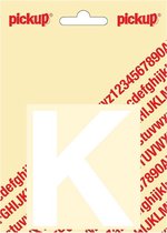 Pickup plakletter Helvetica 80 mm - wit K