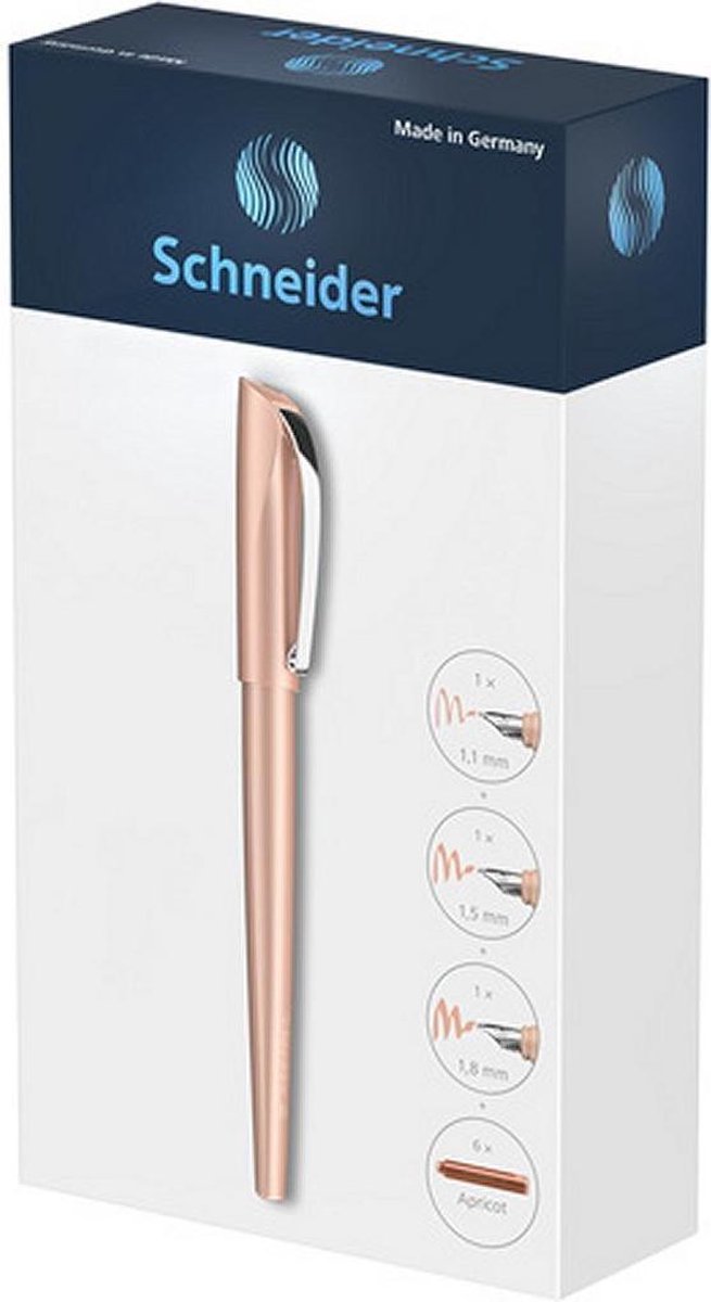 Schneider kalligrafieset – Callissima – kalligrafie vulpen – giftbox – abrikoos – S-143806 — afbeelding 7