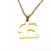 Ketting alfabet E - Goud