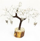Edelsteenboom Kristalkwarts met Vlinder Bedel 300 Edelstenen - Balancing