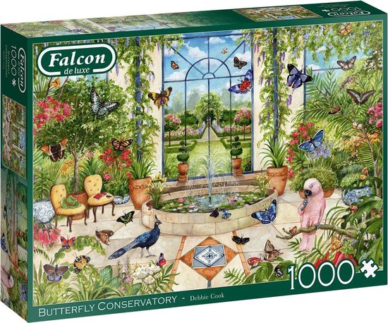 Falcon puzzel Butterfly Conservatory - Legpuzzel - 1000 stukjes