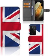 Telefoonhoesje Geschikt voor Samsung Galaxy S21 Ultra Wallet Book Case Groot-Brittannië
