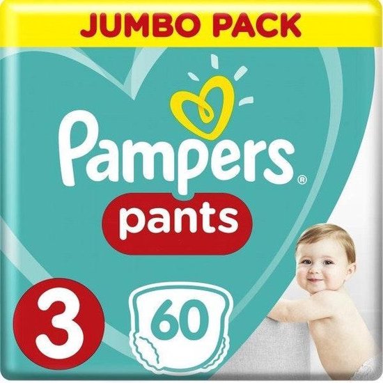 Pampers Baby Dry Pants Maat 3 - 60 Luierbroekjes