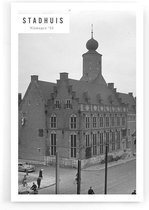 Walljar - Stadhuis Nijmegen '53 - Zwart wit poster