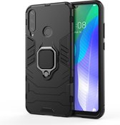 Huawei Y6p Hoesje - Mobigear - Armor Ring Serie - Hard Kunststof Backcover - Zwart - Hoesje Geschikt Voor Huawei Y6p