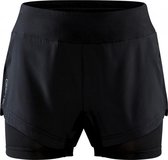 Craft Adv. Essence 2in1 Short Dames - Sportbroeken - zwart - maat XS