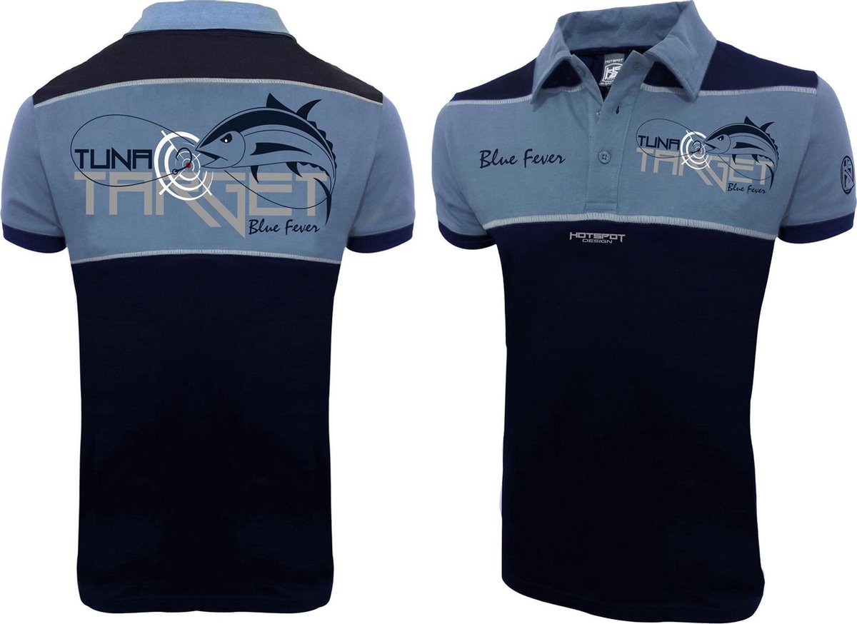 Hotspot Design Tuna Target 2.1 Korte Mouw Poloshirt Blauw,Zwart L Man