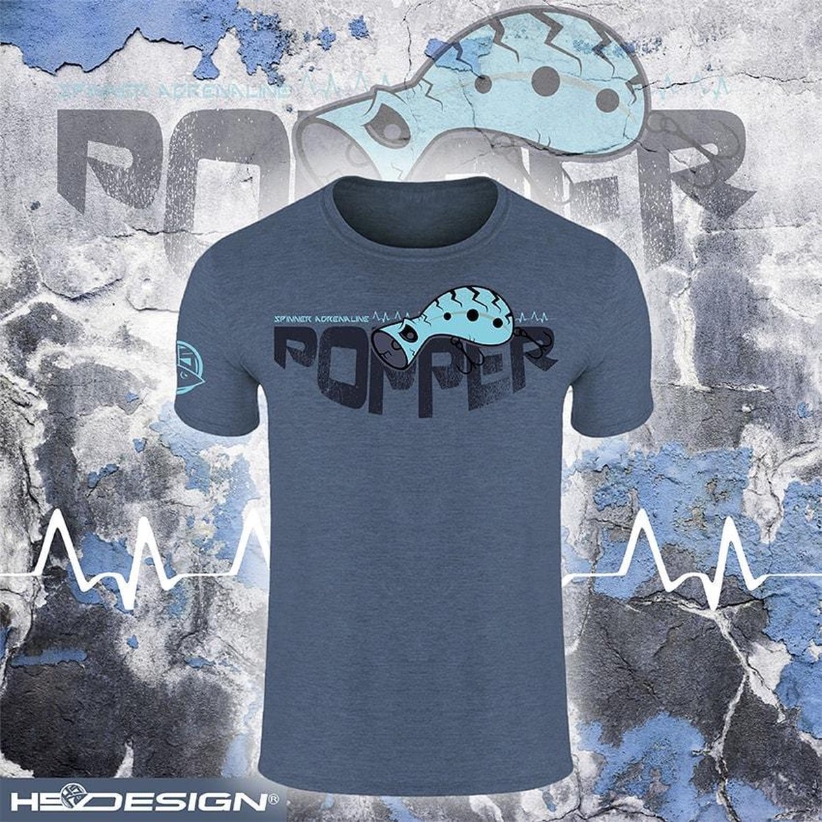 Hotspot Design Popper T-shirt Met Korte Mouwen Blauw XL Man