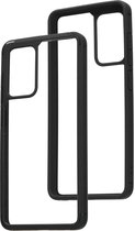 Mobiparts Rugged Doorzichtig Transparant Case Samsung Galaxy A52 4G/5G/A52s 5G (2021) Zwart hoesje