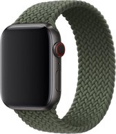 Gevlochten solobandje compatibel met Apple Watch 49/45/44 mm, Olijfgroen/Groen, polsmaat L