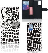 Bookcase Geschikt voor Samsung Galaxy A02s Flip Cover Geschikt voor Samsung M02s Telefoon Hoesje Slangenprint