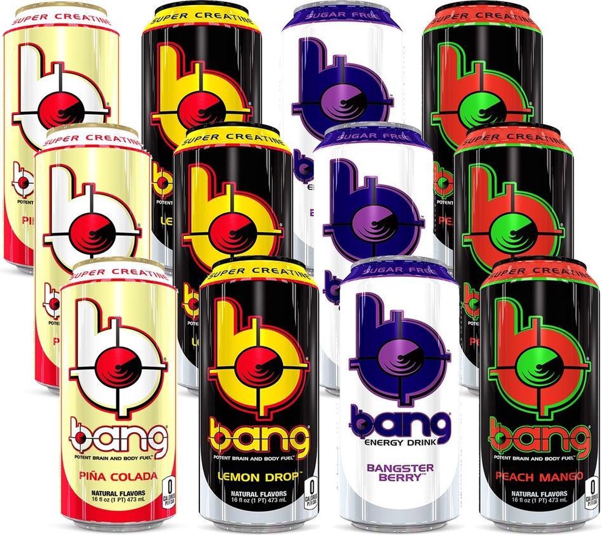 PreWorkout Bang Energy Drink 500ml Pina colada bol