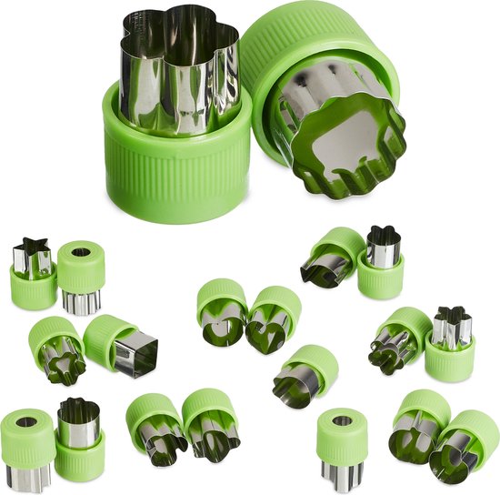 Petits emporte-pièces Relaxdays - lot de 20 - emporte-pièces - coupe-légumes - inox
